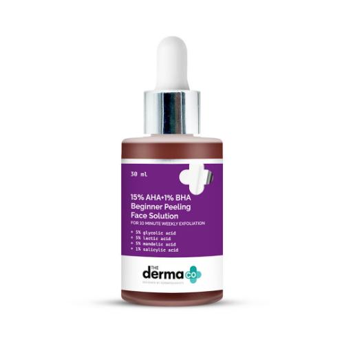 The Derma Co. 15% AHA+1% BHA Beginner Face Peeling Solution 30ml