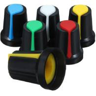 5 Pcs Amplifier Bass Potentiometer Knob 6mm Shaft – Acoustic Guitar Volume Control Plastic Knobs