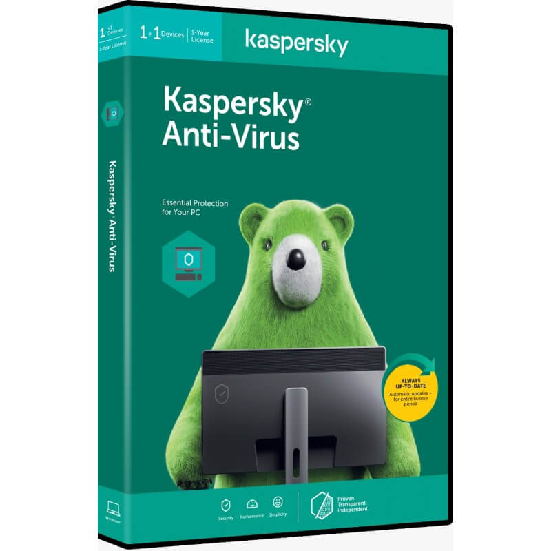 Kaspersky Antivirus for Windows (2022) | Kaspersky Anti-Virus Version (1 PC 1 Year 1 Key) Box Pack
