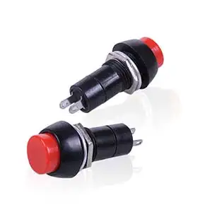 Self-Lock On/Off 2 pin Push Button Switch Locking Car, Boat Dashboard Red pack of 2 Electronic Components Electronic Hobby Kit 2 pcs