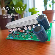 400W MOSFET Audio Amplifier Board | Stereo Kit with 5200 & 1943 | 8 MOSFET | Heavy Heat Sink | True RMS Output