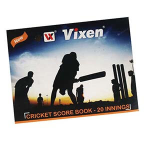 Vixen Hard Paper Cricket Score Book