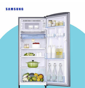 SAMSUNG 192 Litres Single Door Refrigerator (RR19A210AGS)