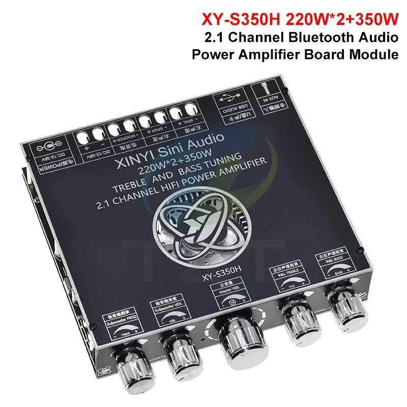 XY-S350H 2.1 Channel Amplifier Board 220W×2 + 350W TPA3251D2 | Bluetooth 5.1, AUX, USB Sound Card, Sinilink App Control