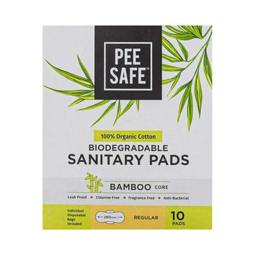 Pee Safe 100 Organic Cotton Biodegradable Sanitary Pads Regular Pack Of 10