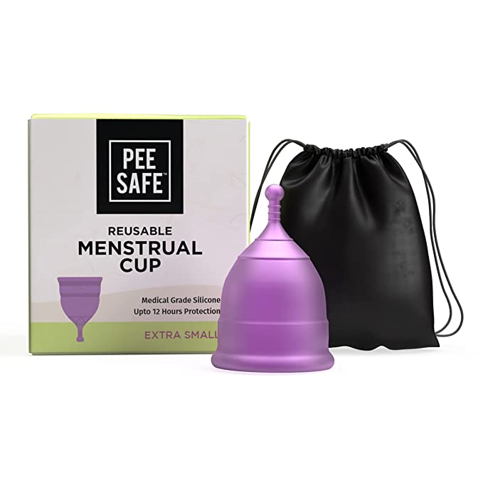 Pee Safe reusable menstrual cup with medical grade silcone for women extra small