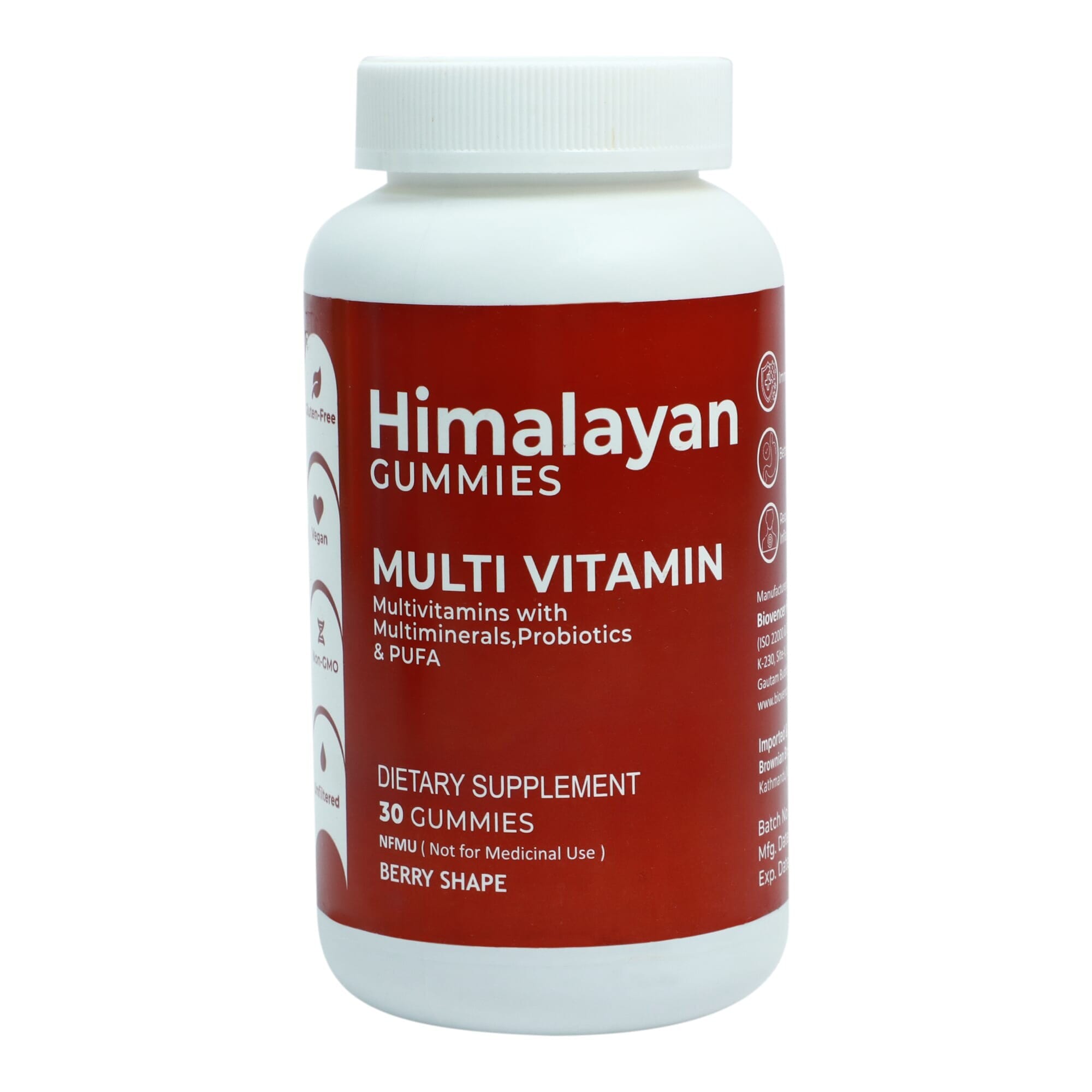 Himalayan Gummies Multivitamin With Multimineral, Probiotics & PUFA For Men And Women (30 Gummies)